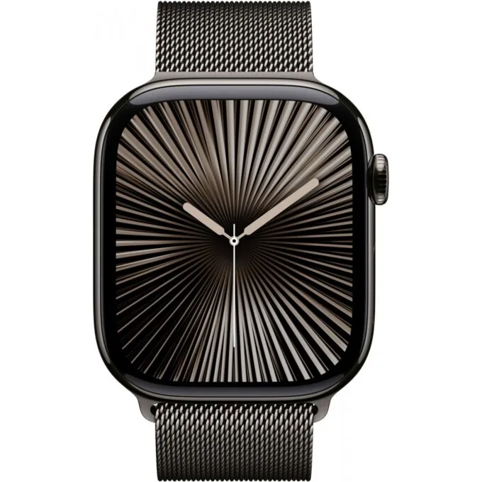APPLE Watch Series 10 GPS + Cellular 46mm Slate Titanium Case with Slate Milanese Loop - M L — image 2