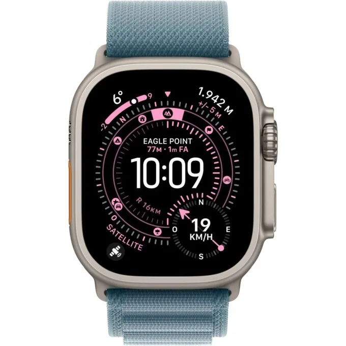 Apple Watch Ultra 3 Titanium Cellular 49mm Natur (Alpine Loop hellblau) Medium — image 2