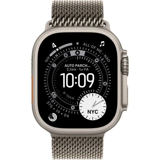 Apple Watch Ultra 3 - Titanium Cellular 49mm Natural (Milanese Titanium Natural) Small — image 1