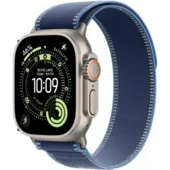 Apple Watch Ultra 3 Titanium Cellular 49mm Natural - Trail Loop blue/light blue, M/L