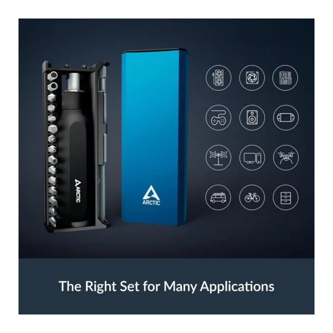 Arctic Ratchet Screwdriver Toolkit - Magnetic Bit Holder - 23 magnetic bits - adjustable function — image 3