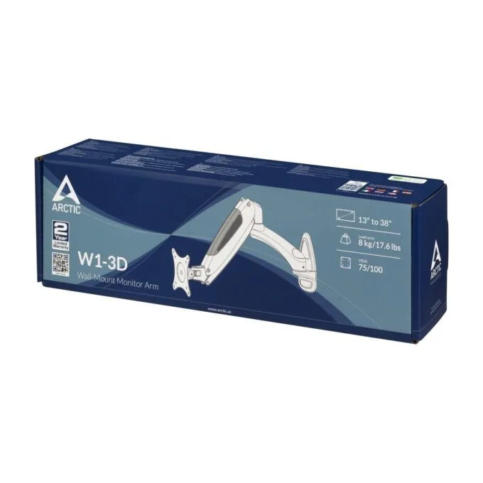 Arctic W1-3D Monitor Arm - Wall Mount, Gas Spring, 8kg - AEMNT00032A — image 7