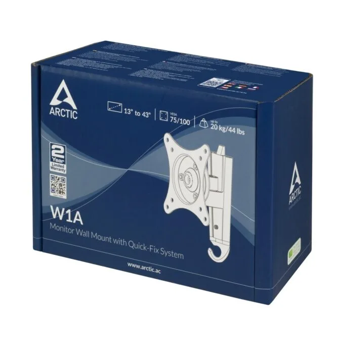 Arctic W1A Monitor Wall Mount - VESA 75/100, Single Arm, 20kg — image 8