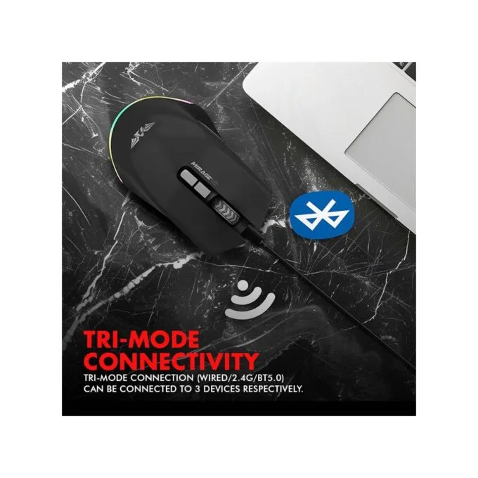 Armaggeddon 7B MIRAGE VII Tri-Mode Gaming Mouse Black — image 4