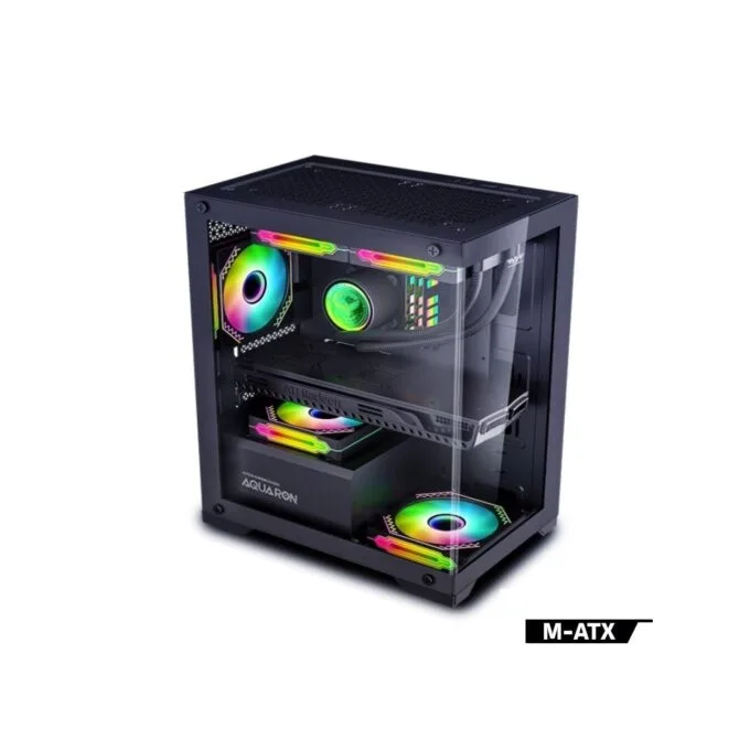 Armaggeddon Aquaron Micro ATX Gaming Case Black - AQUARONBLK — image 3