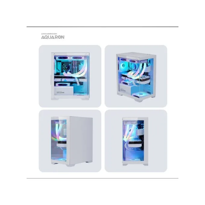 Armaggeddon Aquaron MicroATX Gaming Case White - Micro ATX, White — image 2