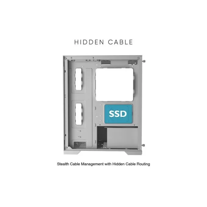 Armaggeddon Aquaron MicroATX Gaming Case White - Micro ATX, White — image 3