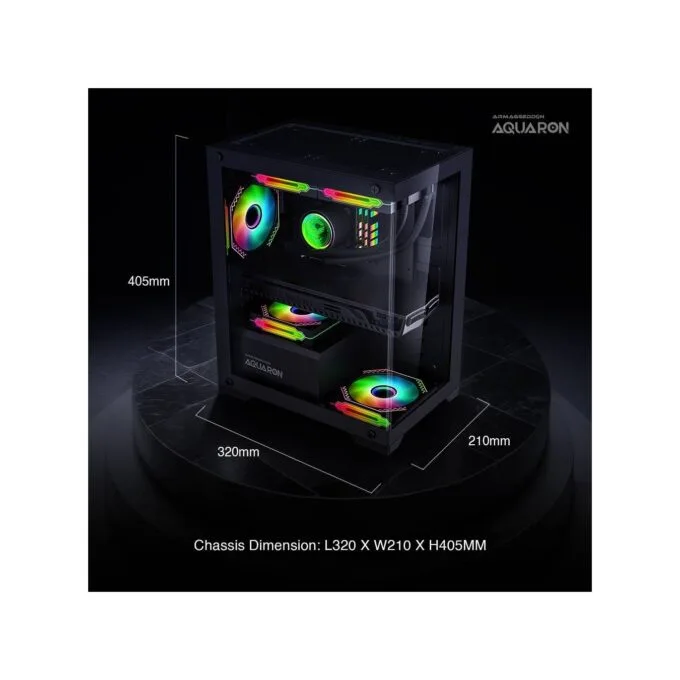 Armaggeddon Aquaron MicroATX Gaming Case White - Micro ATX, White — image 9