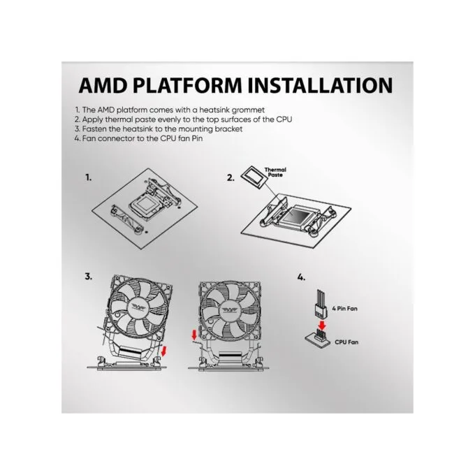 Armaggeddon Blizzard 2 4-Pipe White ARGB CPU Cooler — image 11