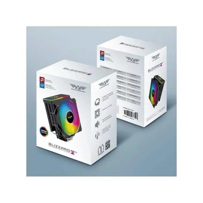 Armaggeddon Blizzard 2 4-Pipe White ARGB CPU Cooler — image 3