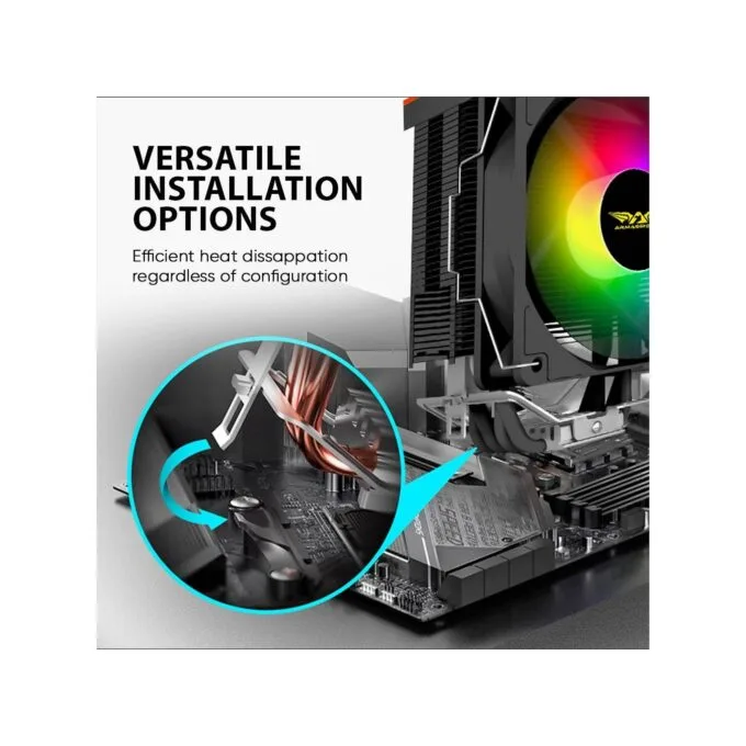 Armaggeddon Blizzard 2 4-Pipe White ARGB CPU Cooler — image 6