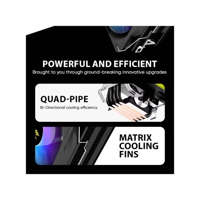 Armaggeddon Blizzard 2 4-Pipe White ARGB CPU Cooler — image 8