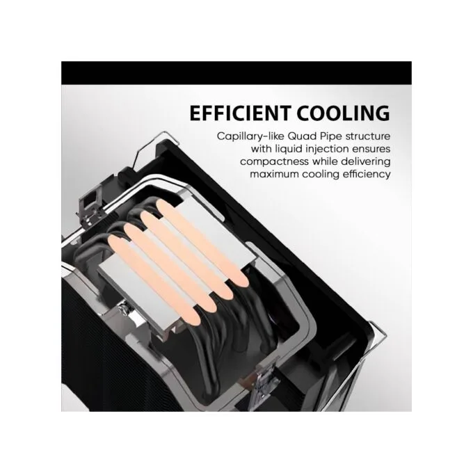 Armaggeddon Blizzard 2 4-Pipe White ARGB CPU Cooler — image 9