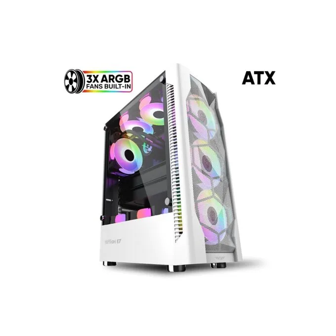 Armaggeddon Gaming Case TRITRON 3 ATX 3xARGB White — image 2