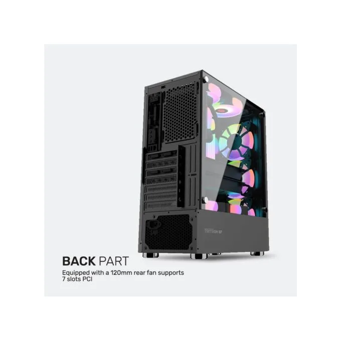 Armaggeddon Gaming Case TRITRON 3 ATX 3xARGB White — image 3