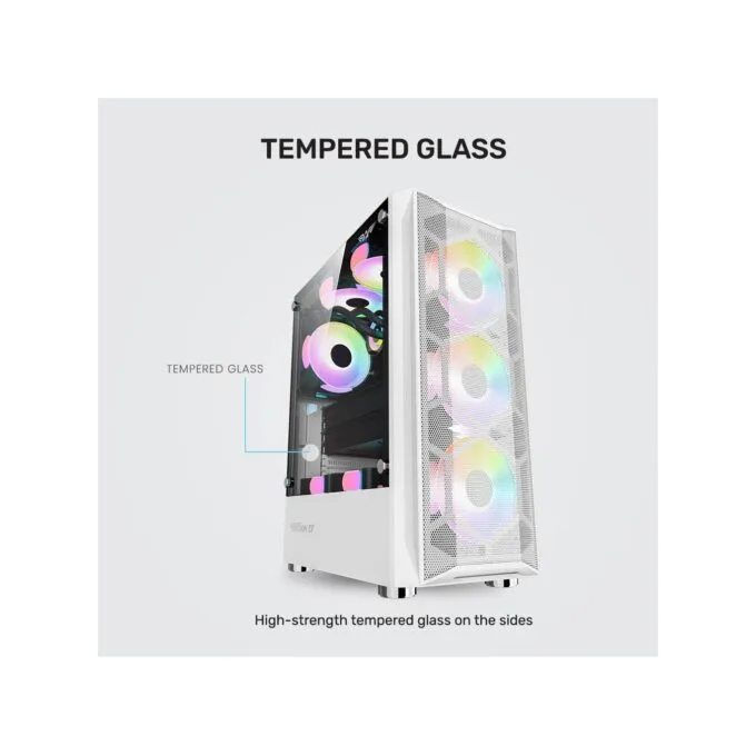 Armaggeddon Gaming Case TRITRON 3 ATX 3xARGB White — image 9