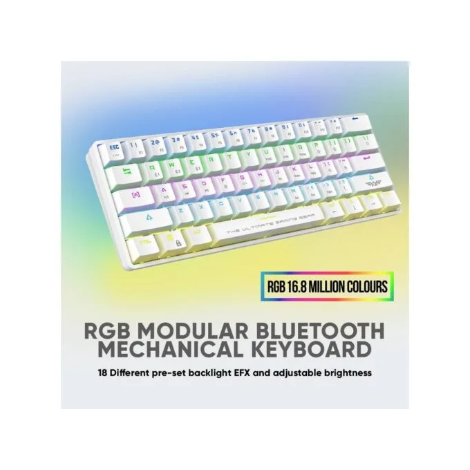 Armaggeddon MBA-61R Starling White 61-Key Bluetooth Mechanical Blue Switch Keyboard — image 2