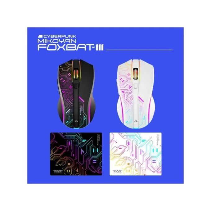 Armaggeddon Mikoyan Foxbat-III Cyberpunk Black Wireless Gaming Mouse — image 11