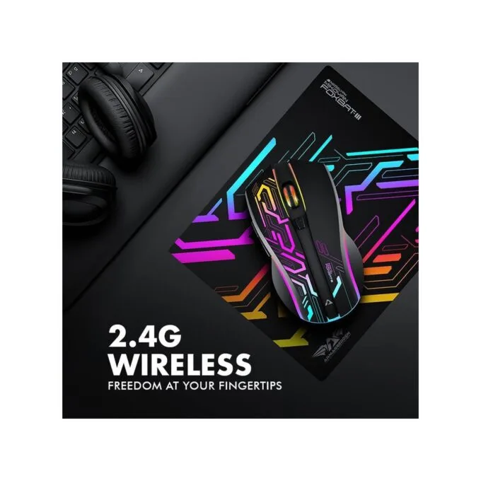 Armaggeddon Mikoyan Foxbat-III Cyberpunk Black Wireless Gaming Mouse — image 6