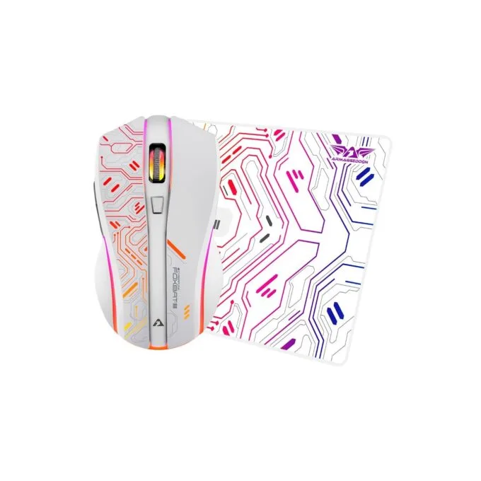 Armaggeddon Mikoyan Foxbat-III Cyberpunk Wireless Gaming Mouse White — image 2