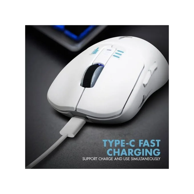 Armaggeddon Mirage V Wired+2.4G+BT Rechargeable 10000 CPI Gaming Mouse White — image 7