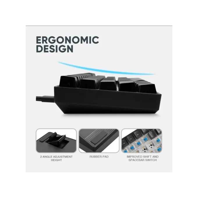 Armaggeddon MKA-1C NEX Black 61-Key Tactile Brown Mechanical Gaming Keyboard — image 5