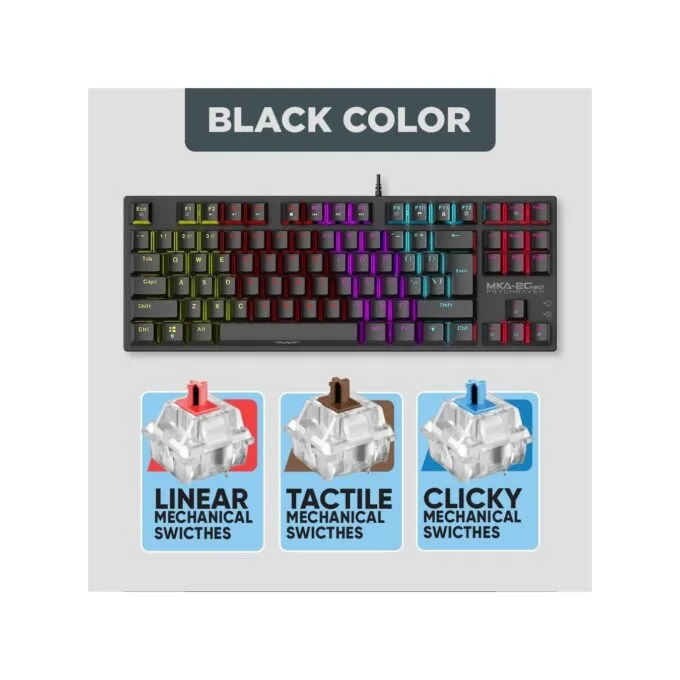 Armaggeddon MKA-2C NEO 87-Key Mechanical Gaming Keyboard - Blue Clicky — image 2