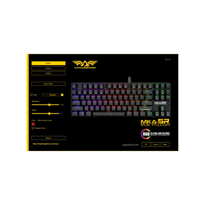Armaggeddon MKA-5R RGB Falcon Mechanical Gaming Keyboard 87-Key Blue — image 1