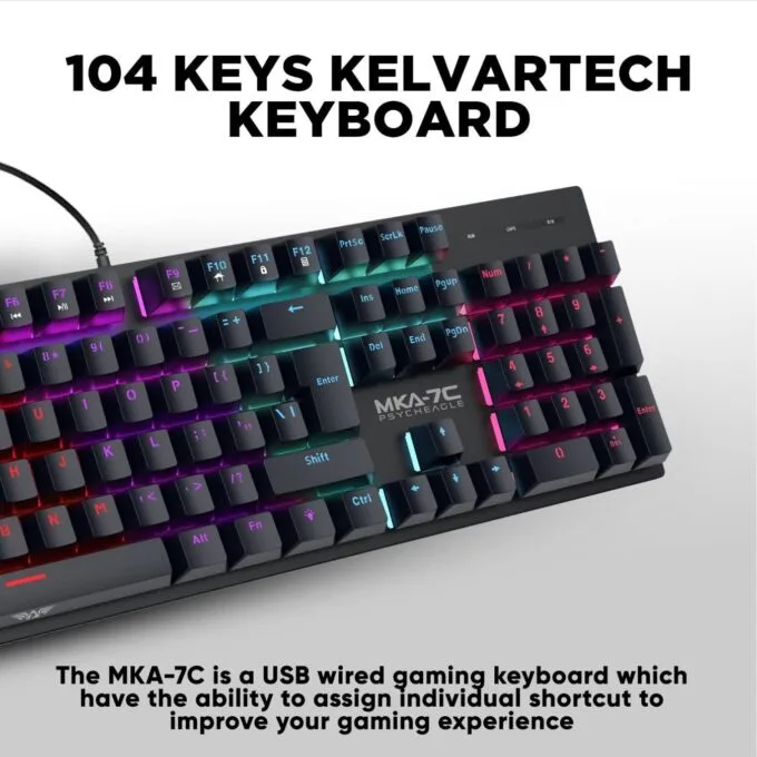 Armaggeddon MKA-7C Psycheagle 104-Key Mechanical Gaming Keyboard Blue — image 2