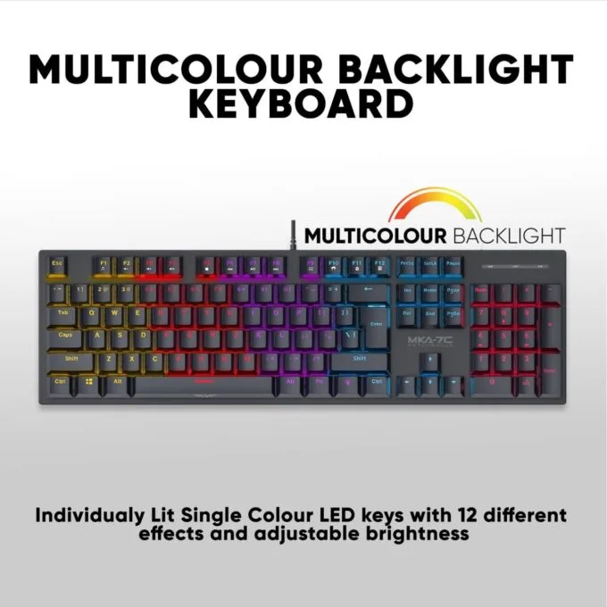 Armaggeddon MKA-7C Psycheagle 104-Key Mechanical Gaming Keyboard Blue — image 4