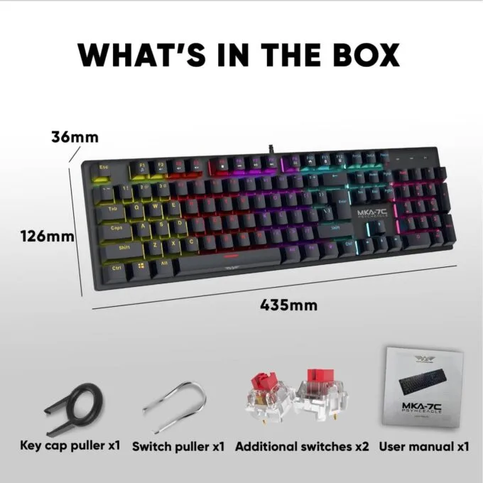 Armaggeddon MKA-7C PsychEagle 104-Key Mechanical Gaming Keyboard - Blue Switches — image 6