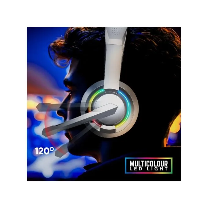 Armaggeddon Pulse 1 Chroma Gaming Headset 3.5mm 2.1 40mm White — image 6