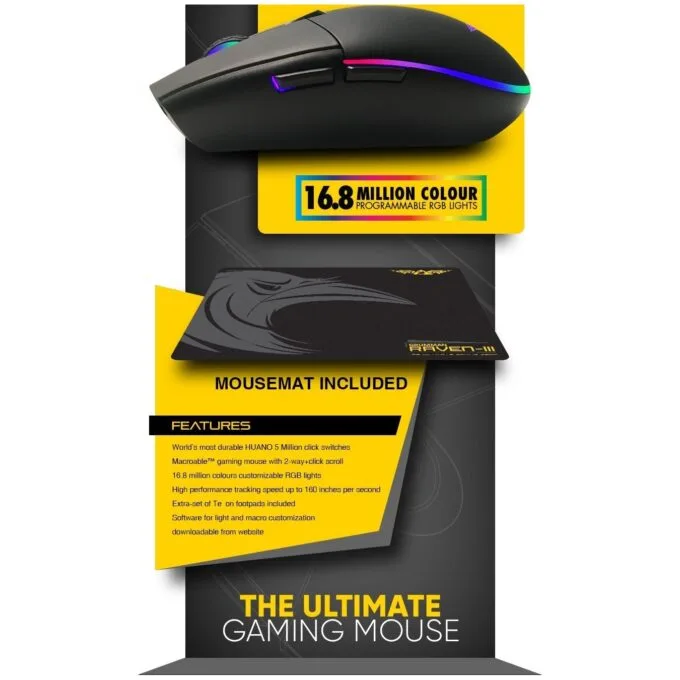 Armaggeddon Raven 3 Pro-Gaming Mouse with Free Mousepad — image 3