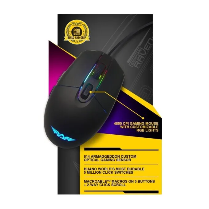 Armaggeddon Raven 3 Pro-Gaming Mouse with Free Mousepad — image 4