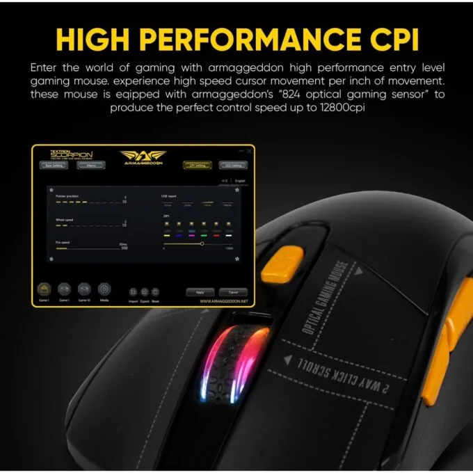 Armaggeddon Scorpion 5 Pro-Gaming Mouse with Free Mousepad — image 3