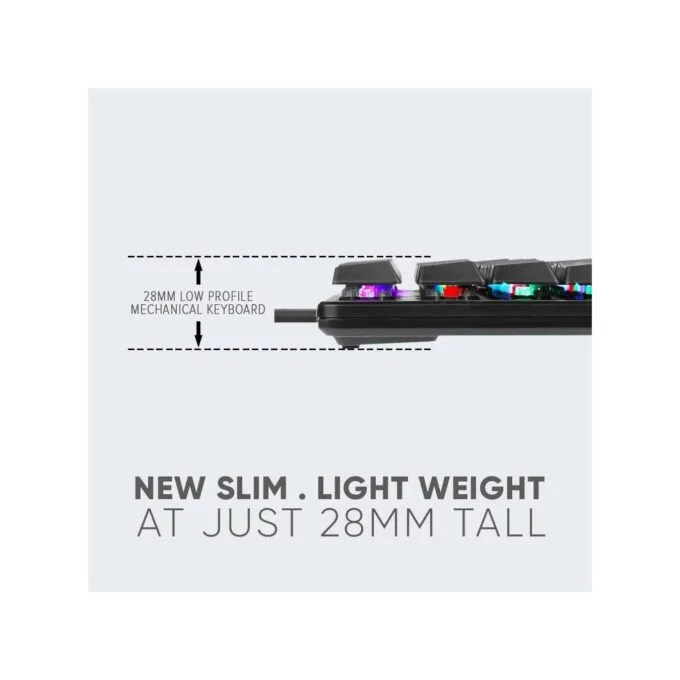 Armaggeddon SMK-9R Low Profile Mechanical Keyboard - 87 Black Switch — image 9