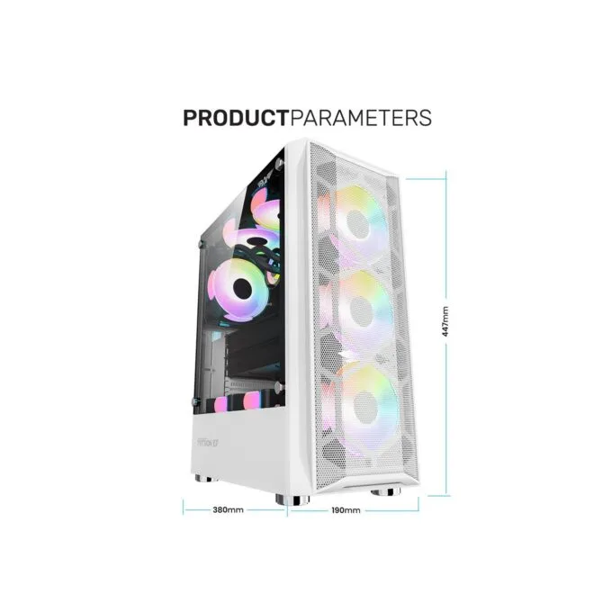 Armaggeddon Tritron 2 ATX 3xARGB White Gaming Case — image 7