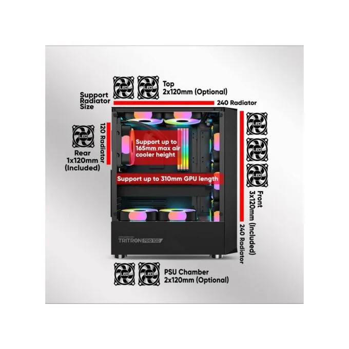 Armaggeddon Tritron Pro 100 ATX 4xARGB Black — image 9