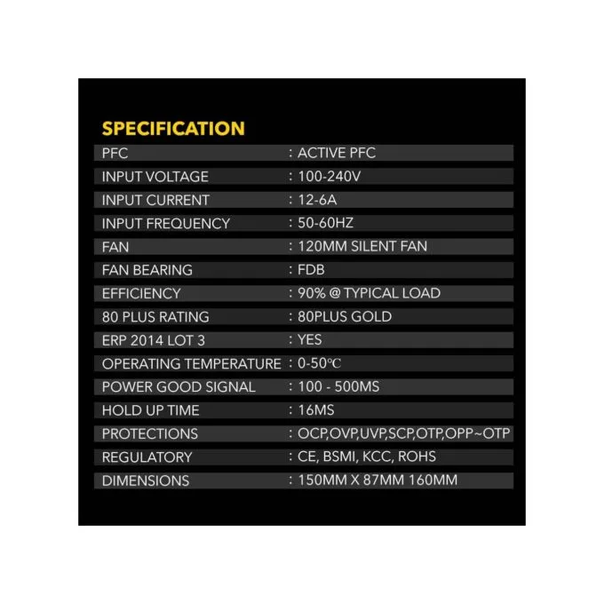 Armaggeddon Voltron Gold 1200W 80+ Gold Modular PSU Black — image 12
