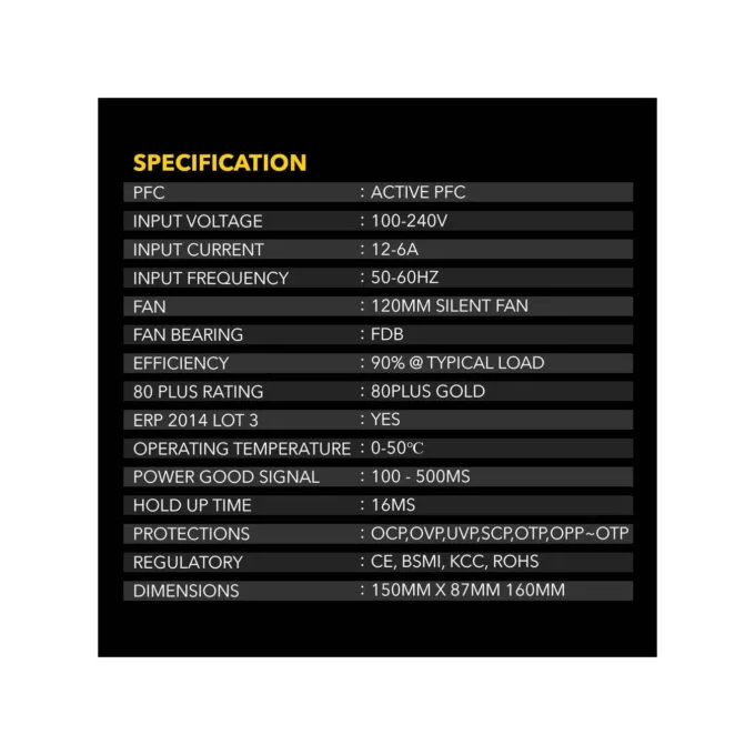 Armaggeddon Voltron Gold 800 800W 80+ Gold Fully Modular Gaming PSU - EAN 8886411989569 — image 9