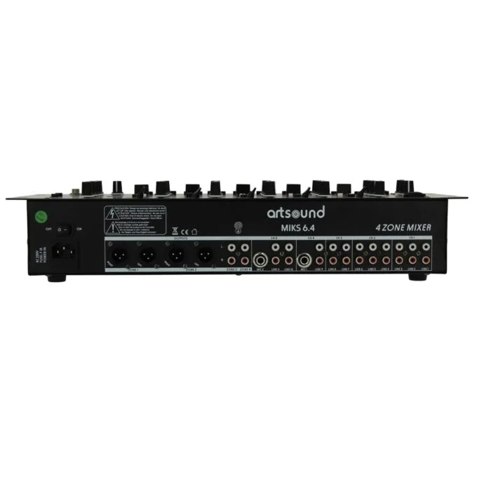 Artsound Audio Mixer - MIKS6.4 - Audio Mixer 6 Channels 4 zones — image 4