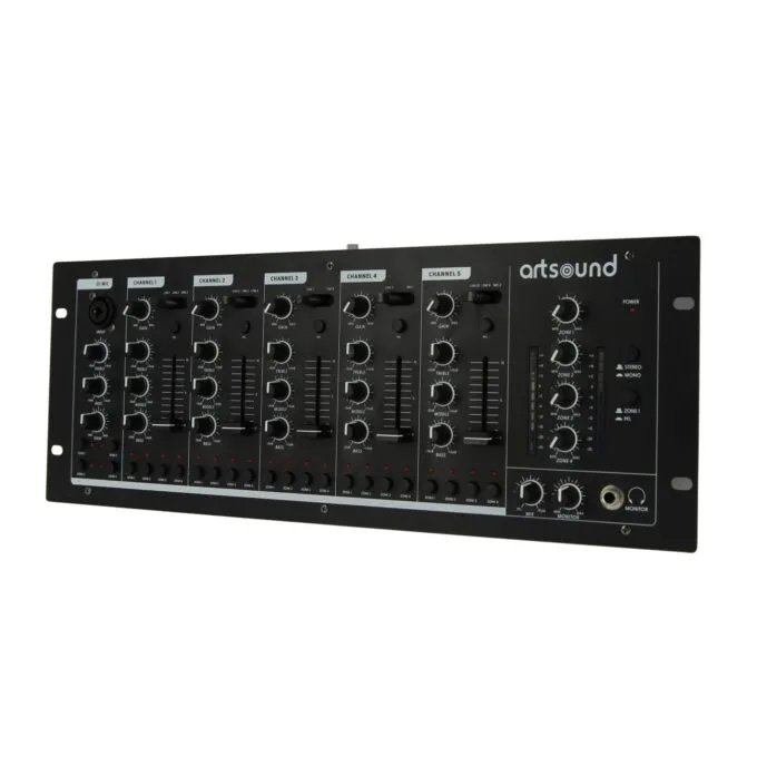 Artsound Audio Mixer - MIKS6.4 - Audio Mixer 6 Channels 4 zones — image 1