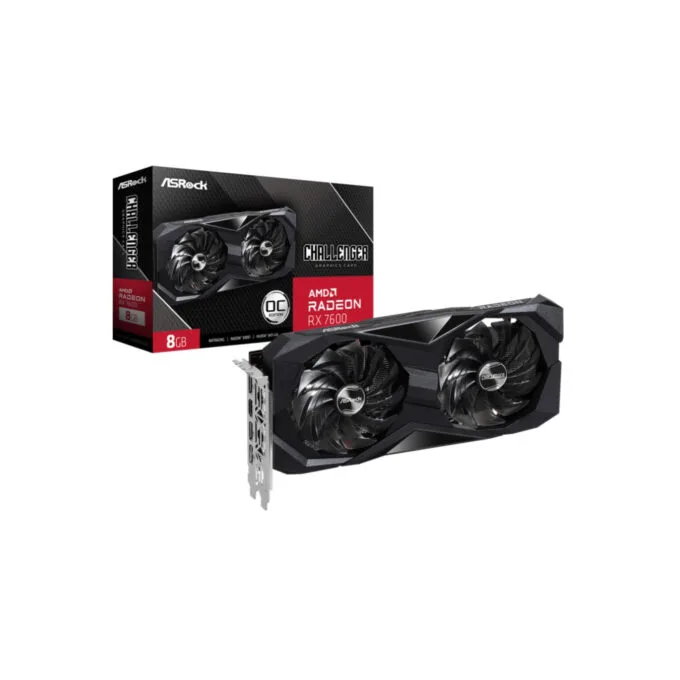 ASRock Radeon RX 7600 8GB Challenger OC - 2695 MHz Boost, Dual-Fan, Metal Backplate — image 1
