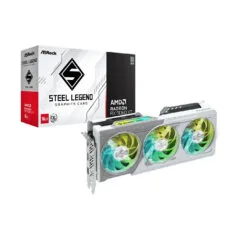 ASRock Radeon RX 9060 XT Steel Legend OC 16GB GDDR6 - PCIe 5.0 3320MHz Boost 2780MHz Game Clock Triple Fan RGB