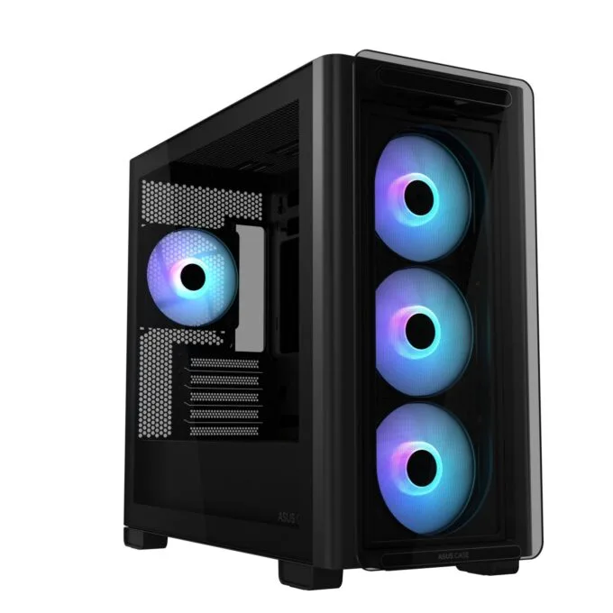 ASUS A23 PLUS mATX Tempered Glass 4xARGB Fans Black — image 1