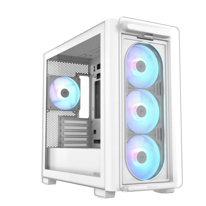 ASUS A23 PLUS micro-ATX Tempered Glass 4xARGB Fans White — image 1