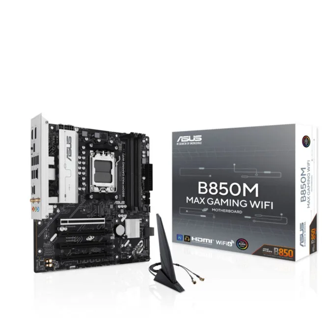 ASUS B850M MAX Gaming WIFI - B850M - AM5 Micro-ATX, DDR5, 4x DIMM, Wi-Fi, 256GB Max — image 7