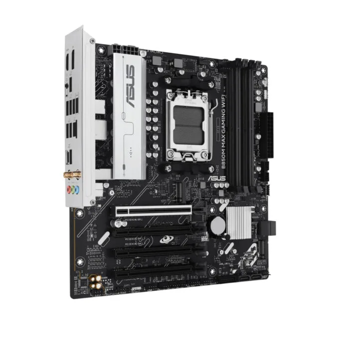 ASUS B850M MAX Gaming WIFI - B850M - AM5 Micro-ATX, DDR5, 4x DIMM, Wi-Fi, 256GB Max — image 2
