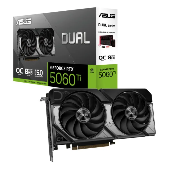 ASUS Dual GeForce RTX 5060 Ti OC - 8GB GDDR7, 2602 MHz Boost, Black/Grey — image 3