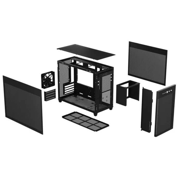 ASUS PC Case mATX Mesh Panel USB-C PRIME - AP201 - Black — image 10
